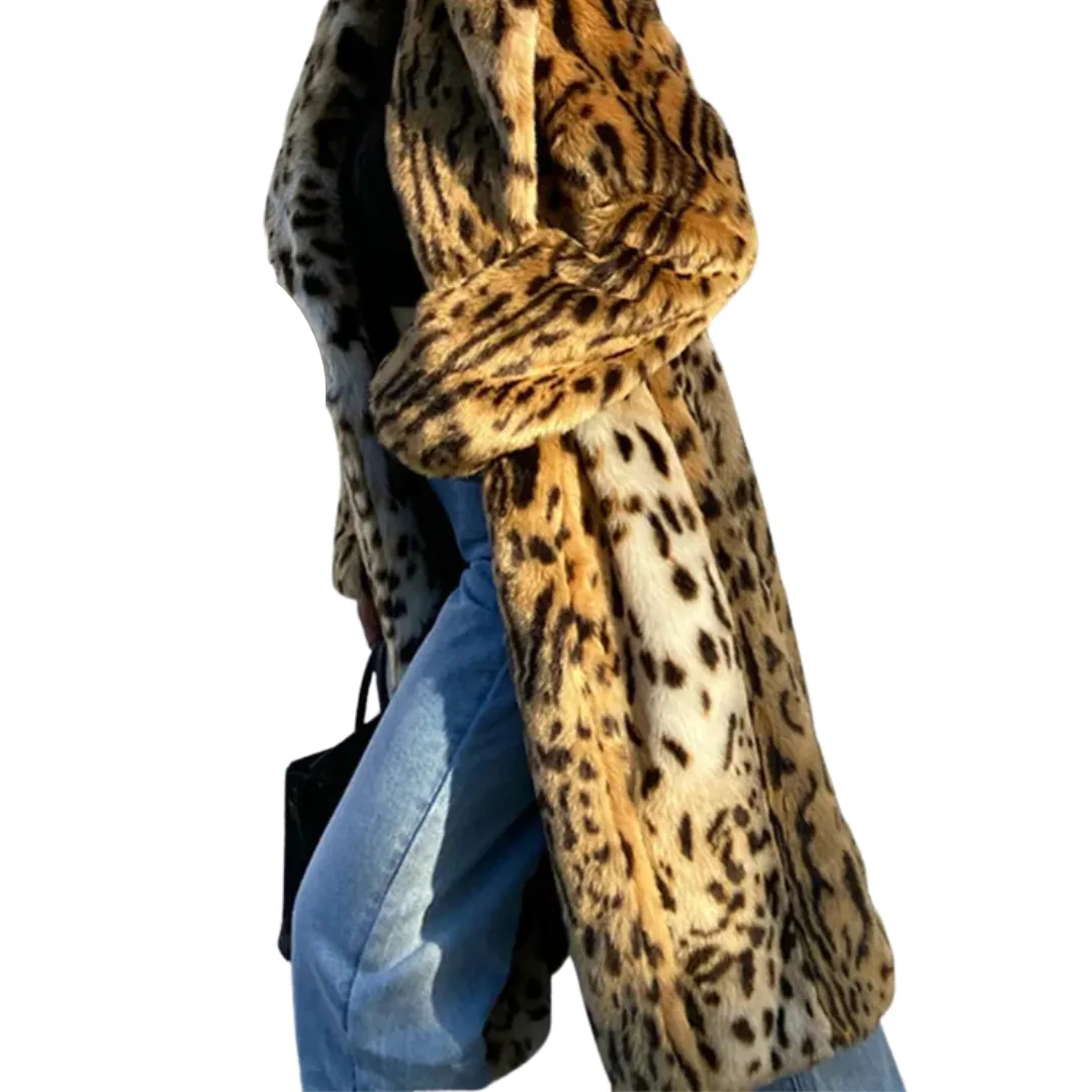 Leopard Faux Fur Coat