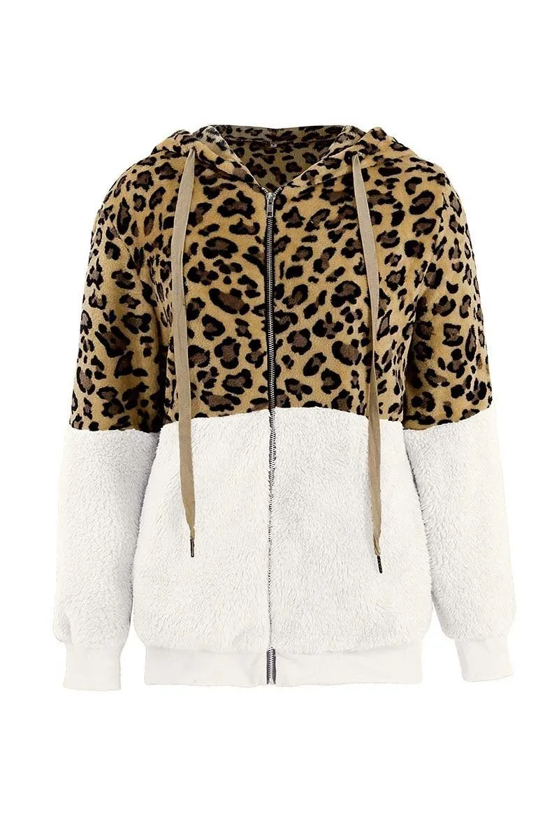 Leopard Stitching Coat