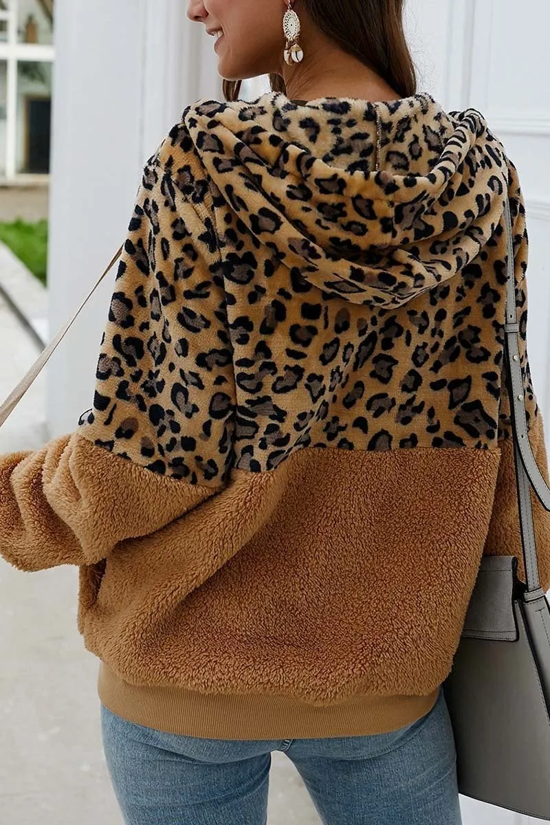 Leopard Stitching Coat