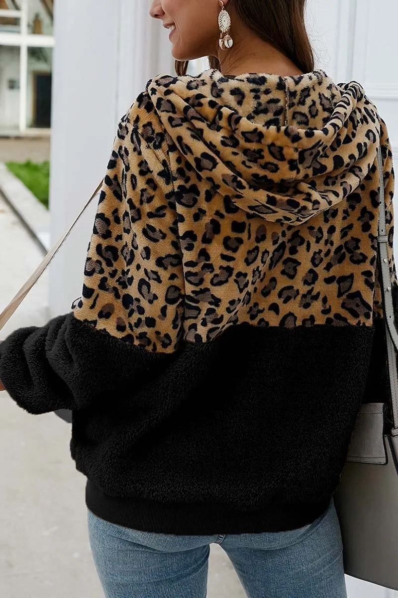 Leopard Stitching Coat