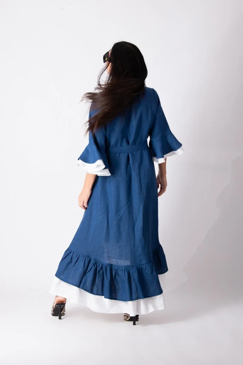 Linen Blue Dress SALEM