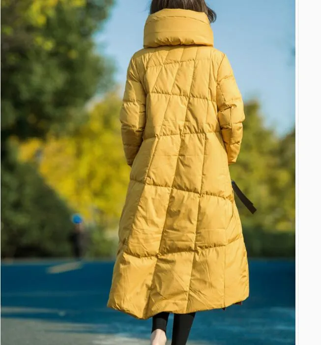 Long Winter Duck Down Jacket, Hooded Down Jacket Women Plus Size