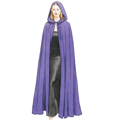 M4139 Misses'/Men's/Teen Boys' Lined & Unlined Cape Costumes (size: All Sizes In One Envelope)