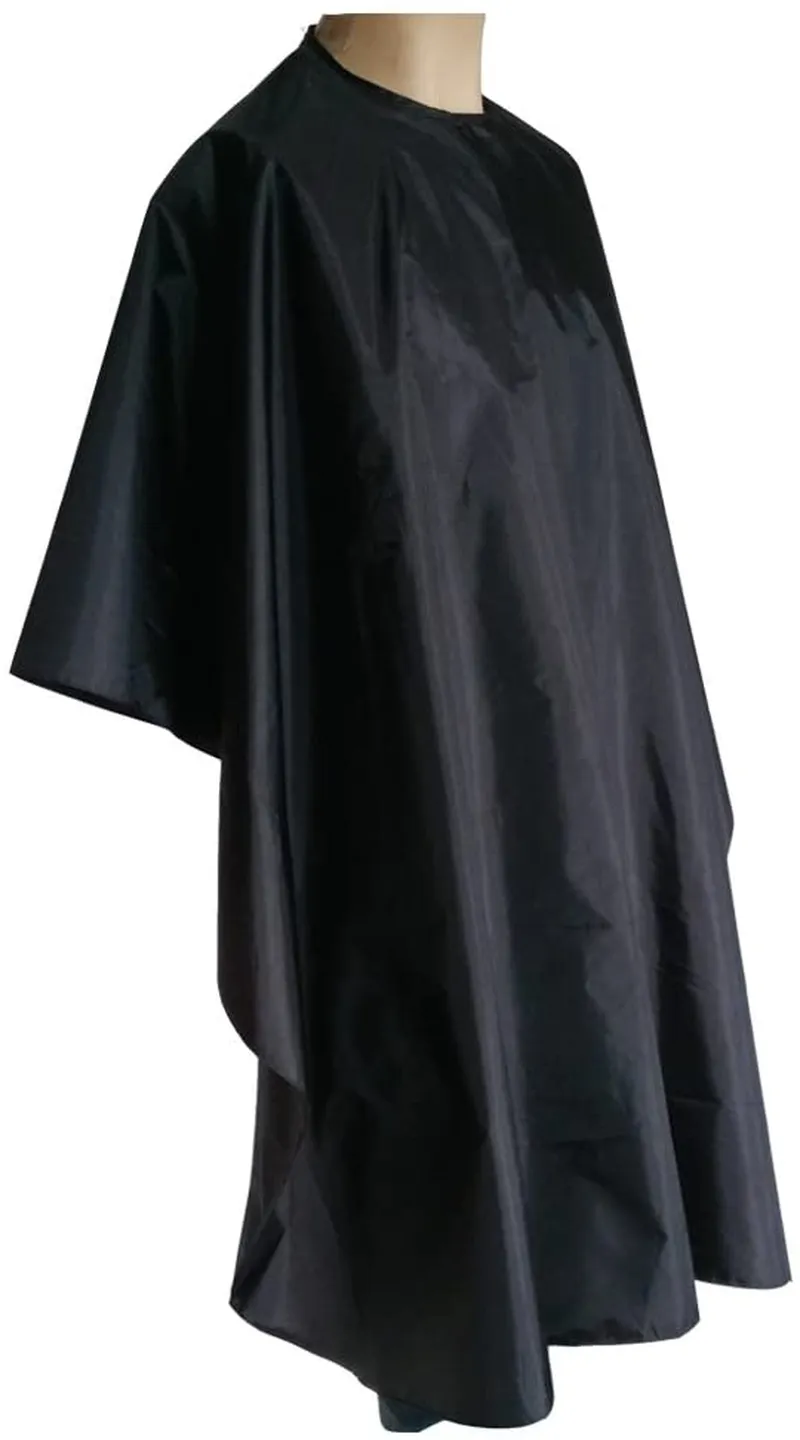 Magiczone Professional Hairdressing Salon Nylon Cape with Closure Snap,Barber Styling Cape,Unisex Black Hair Cutting Cape - 59" x 51"