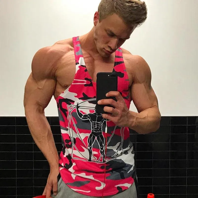 Men Bodybuilding Tank Tops Camouflage Sleeveless