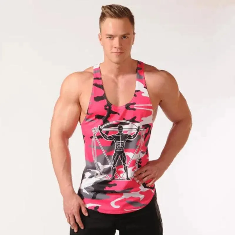 Men Bodybuilding Tank Tops Camouflage Sleeveless