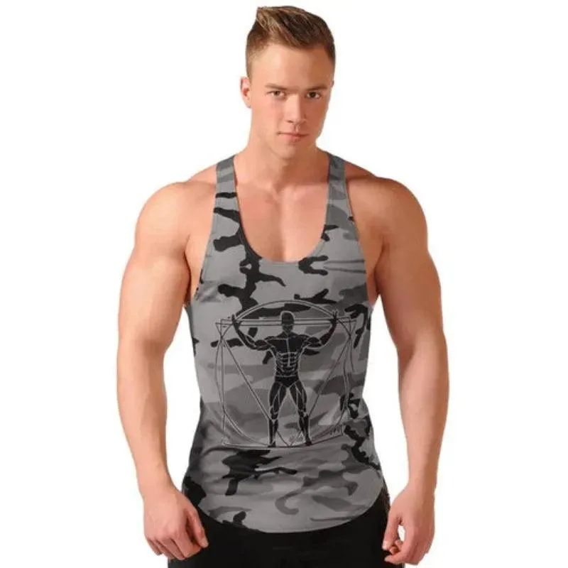 Men Bodybuilding Tank Tops Camouflage Sleeveless