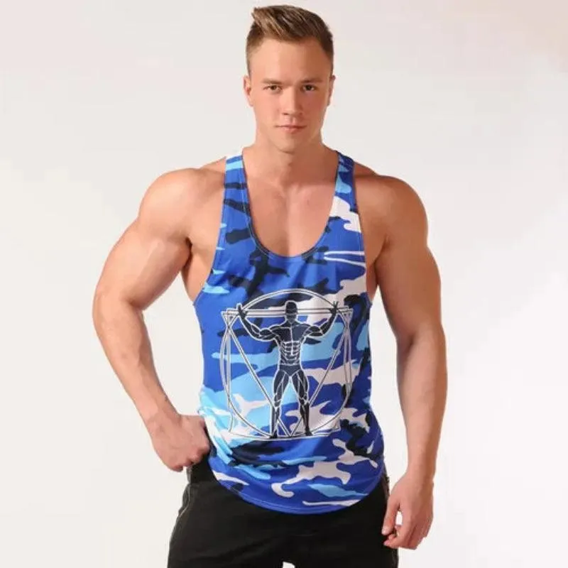 Men Bodybuilding Tank Tops Camouflage Sleeveless