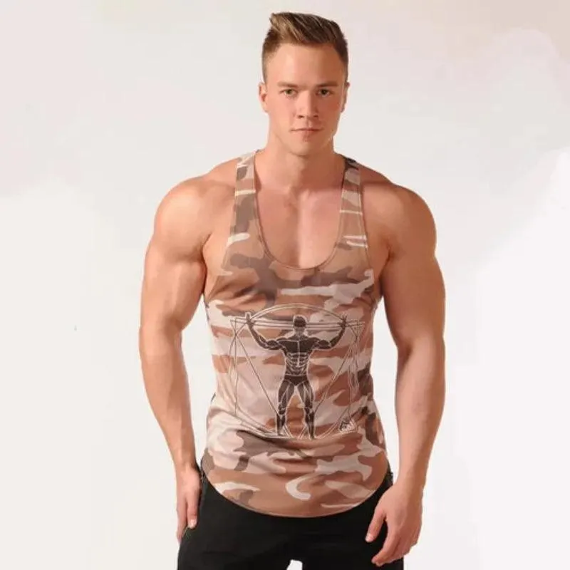 Men Bodybuilding Tank Tops Camouflage Sleeveless