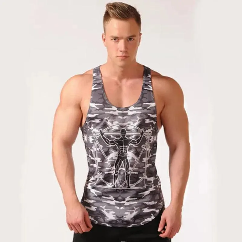 Men Bodybuilding Tank Tops Camouflage Sleeveless