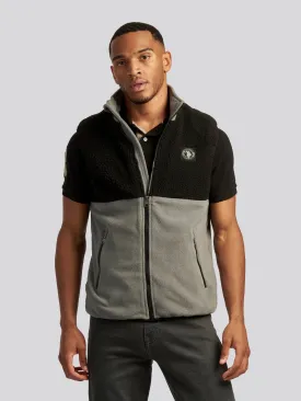 Mens Fleece Gilet in Black