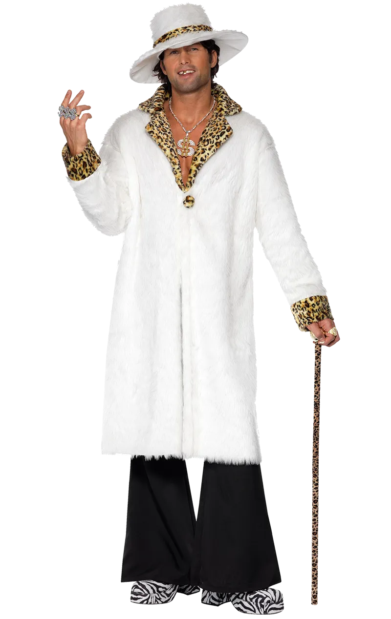 Mens Leopard Print Pimp Costume