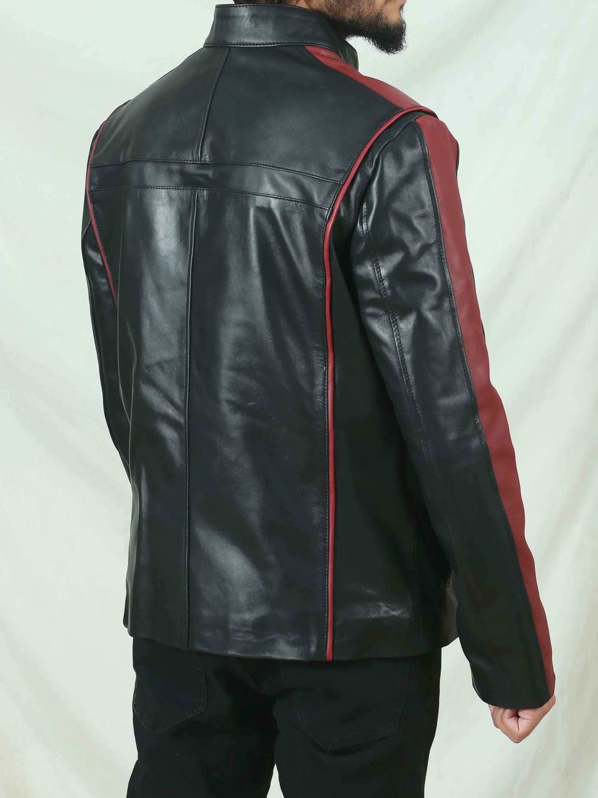 Mens Mass Effect Motorcycle Inspired Leather Jacket