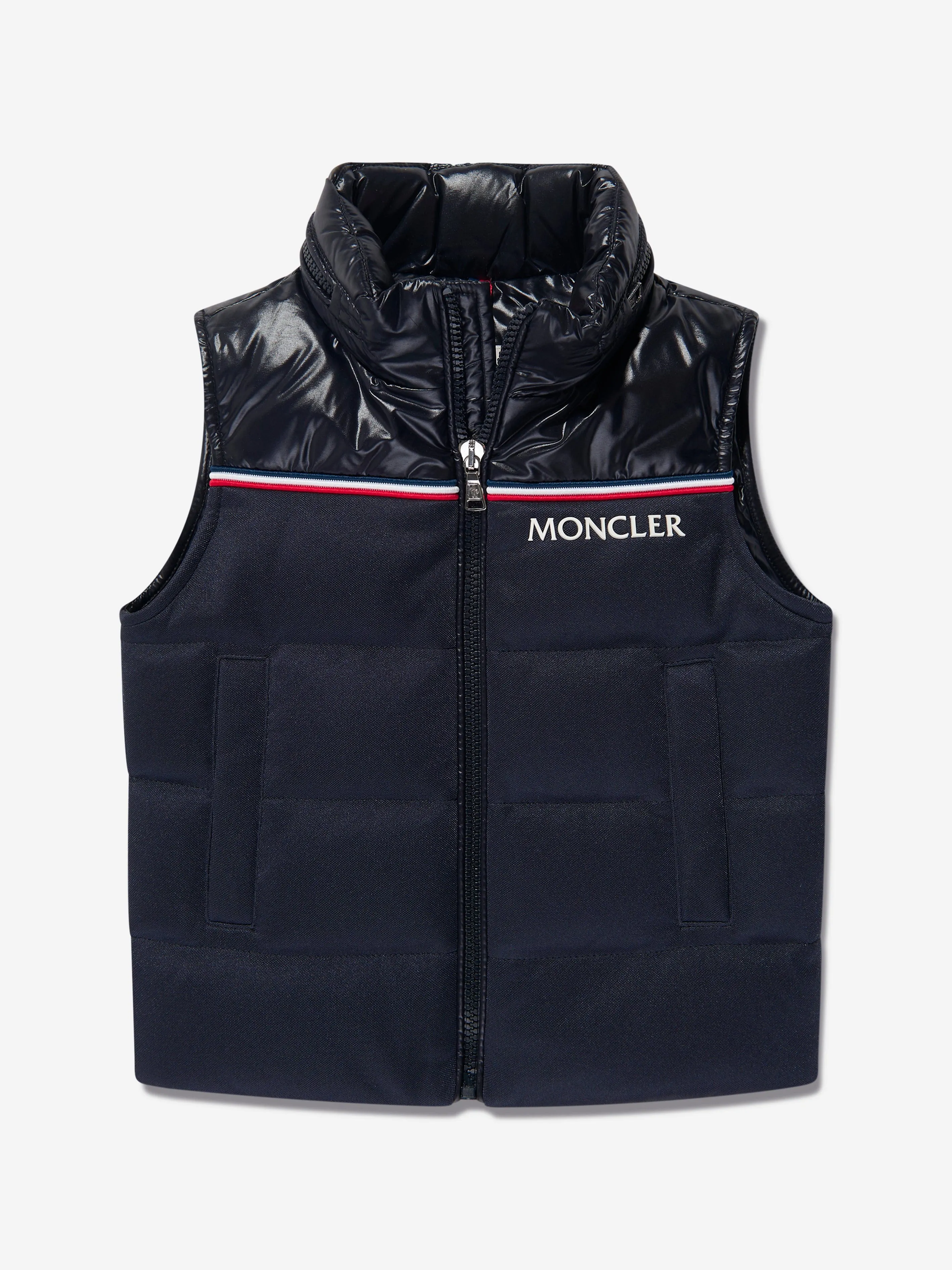 Moncler Enfant Boys Down Padded Peter Gilet in Navy