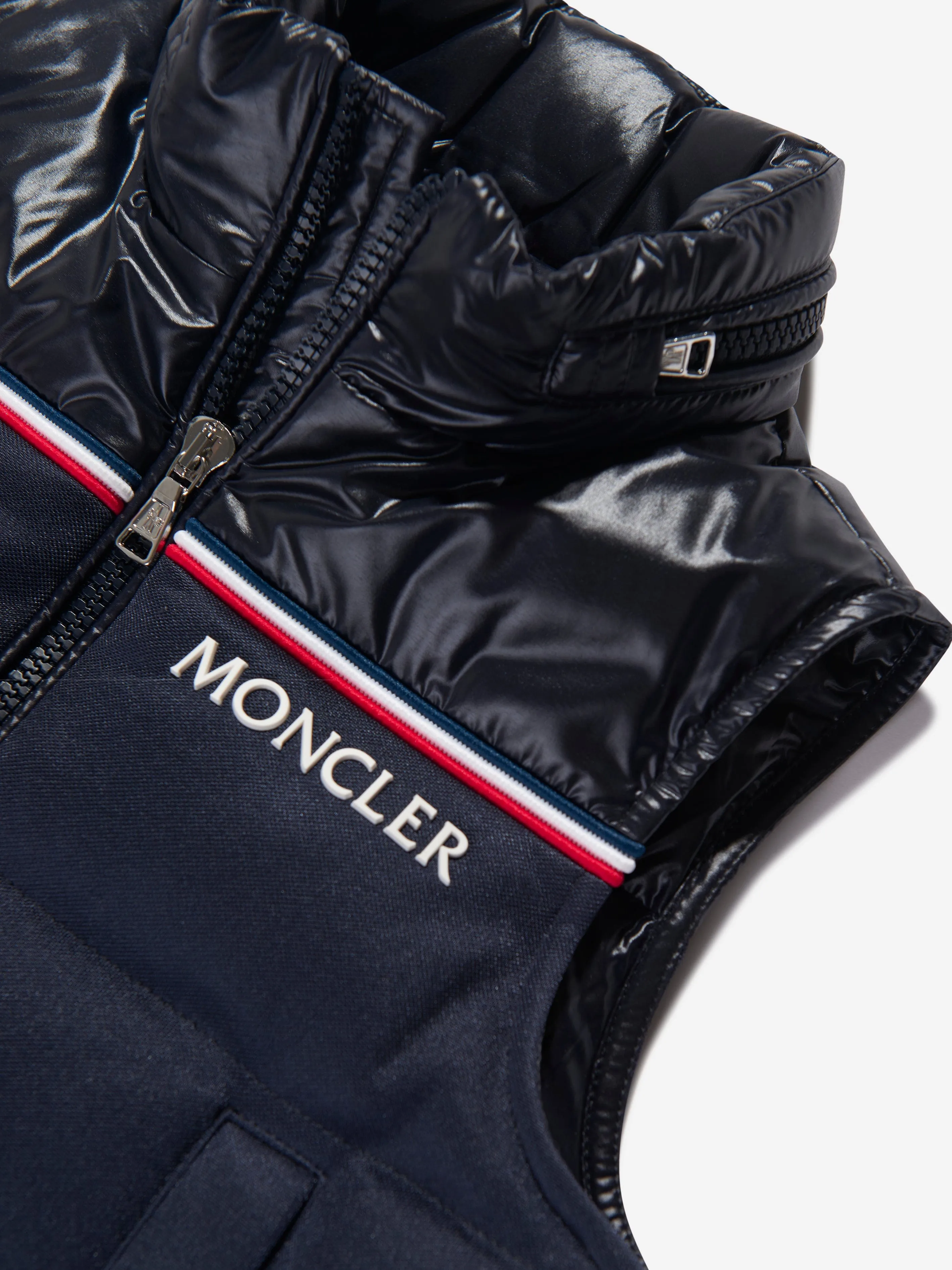 Moncler Enfant Boys Down Padded Peter Gilet in Navy