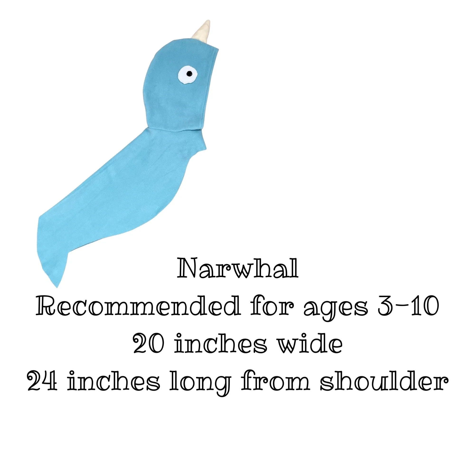 Narwhal Cape, Kids Halloween Costume