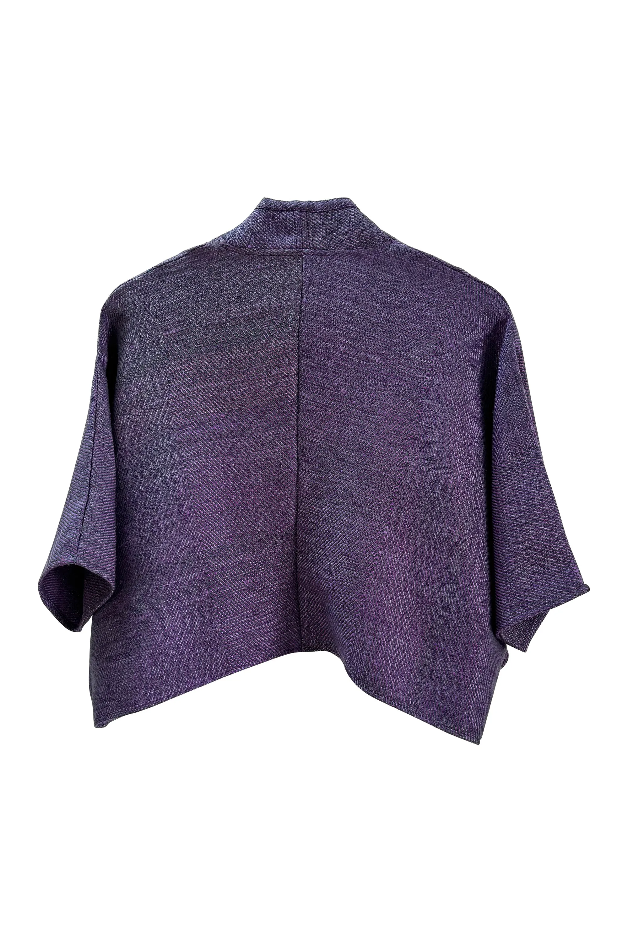 NEW! Wool Silk Waterfall Bolero Purple