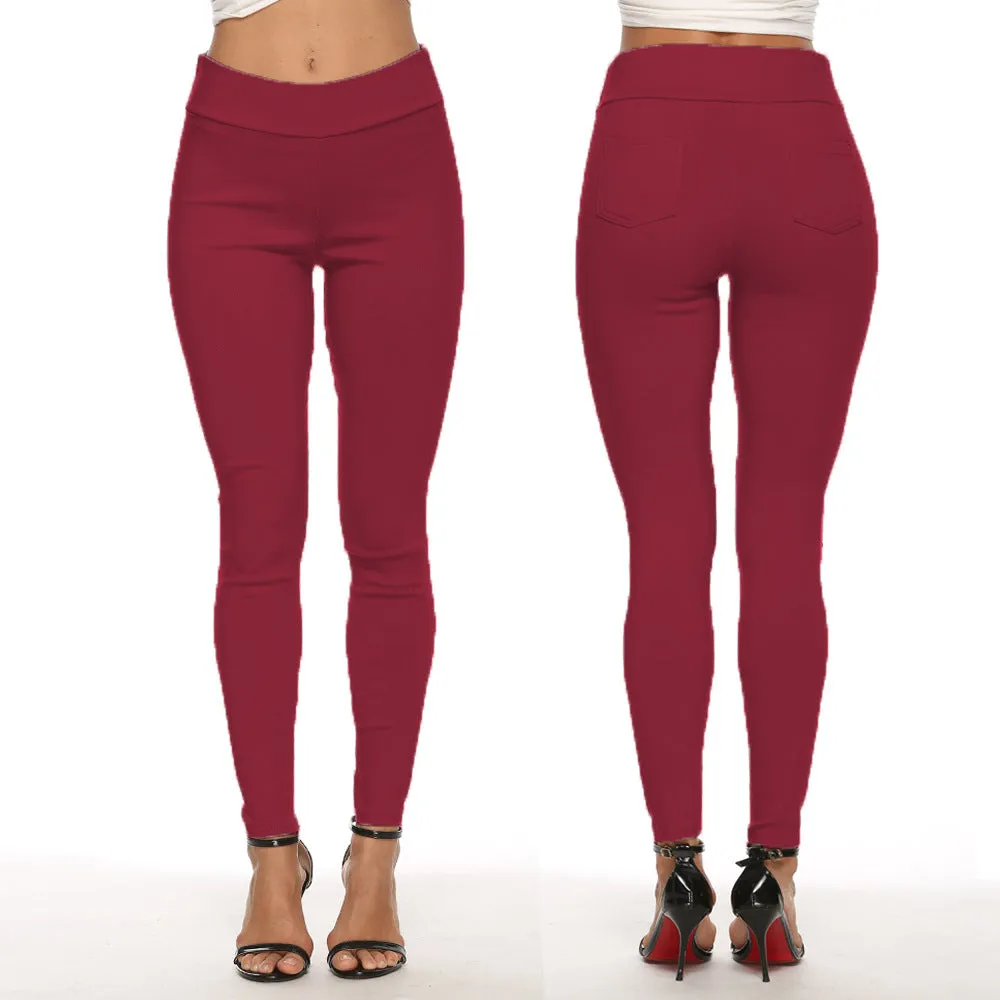 Ol Commuting Autumn Women's High Waist Skinny Cropped Pencil Casual Pants