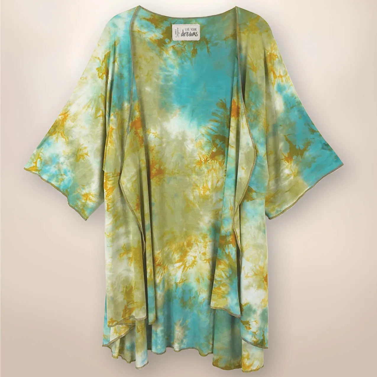 Opal Open Front Kimono Top - Saguaro