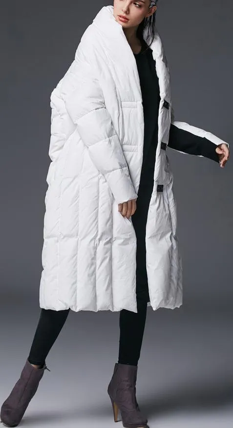 Oversized Puffer Coat, White