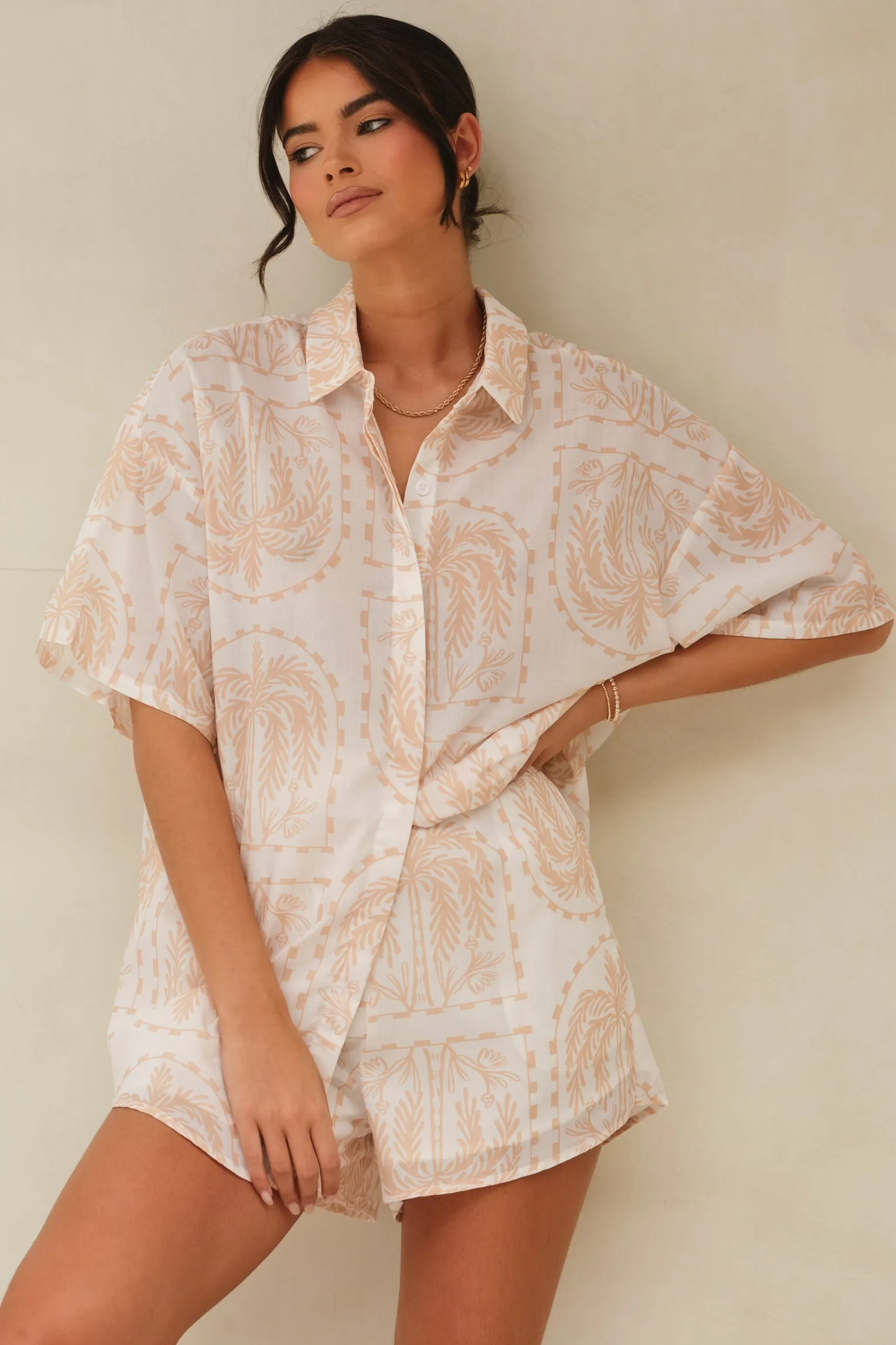 Palmera Shirt & Short Beige