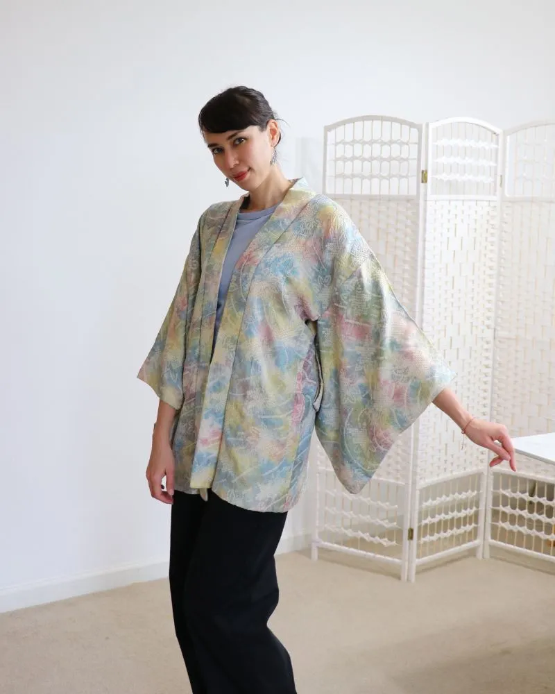 Pastel World Shibori Haori Kimono Jacket