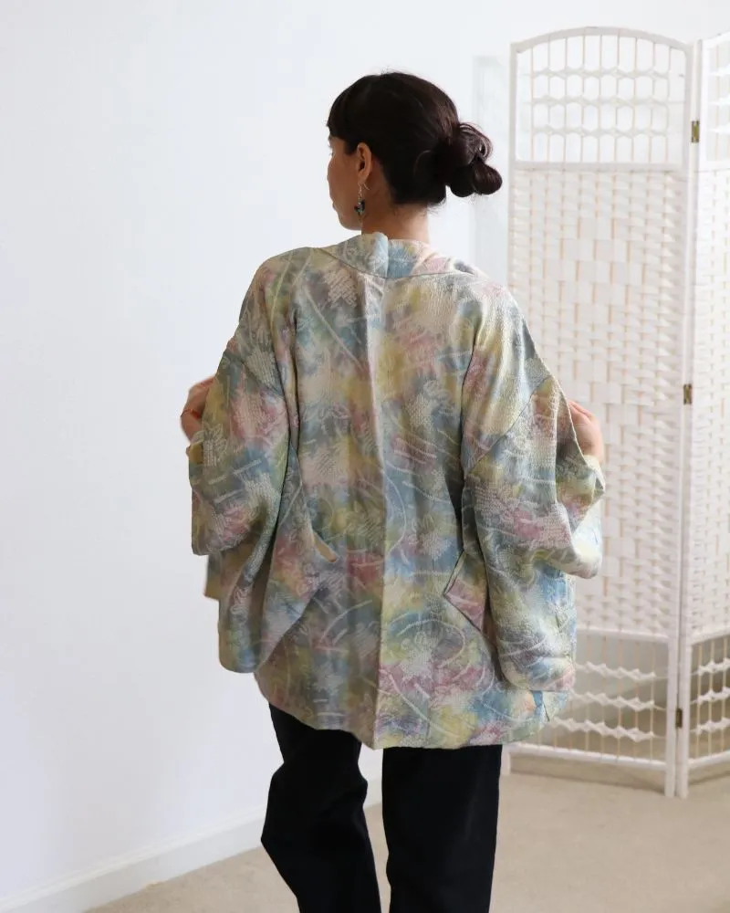 Pastel World Shibori Haori Kimono Jacket