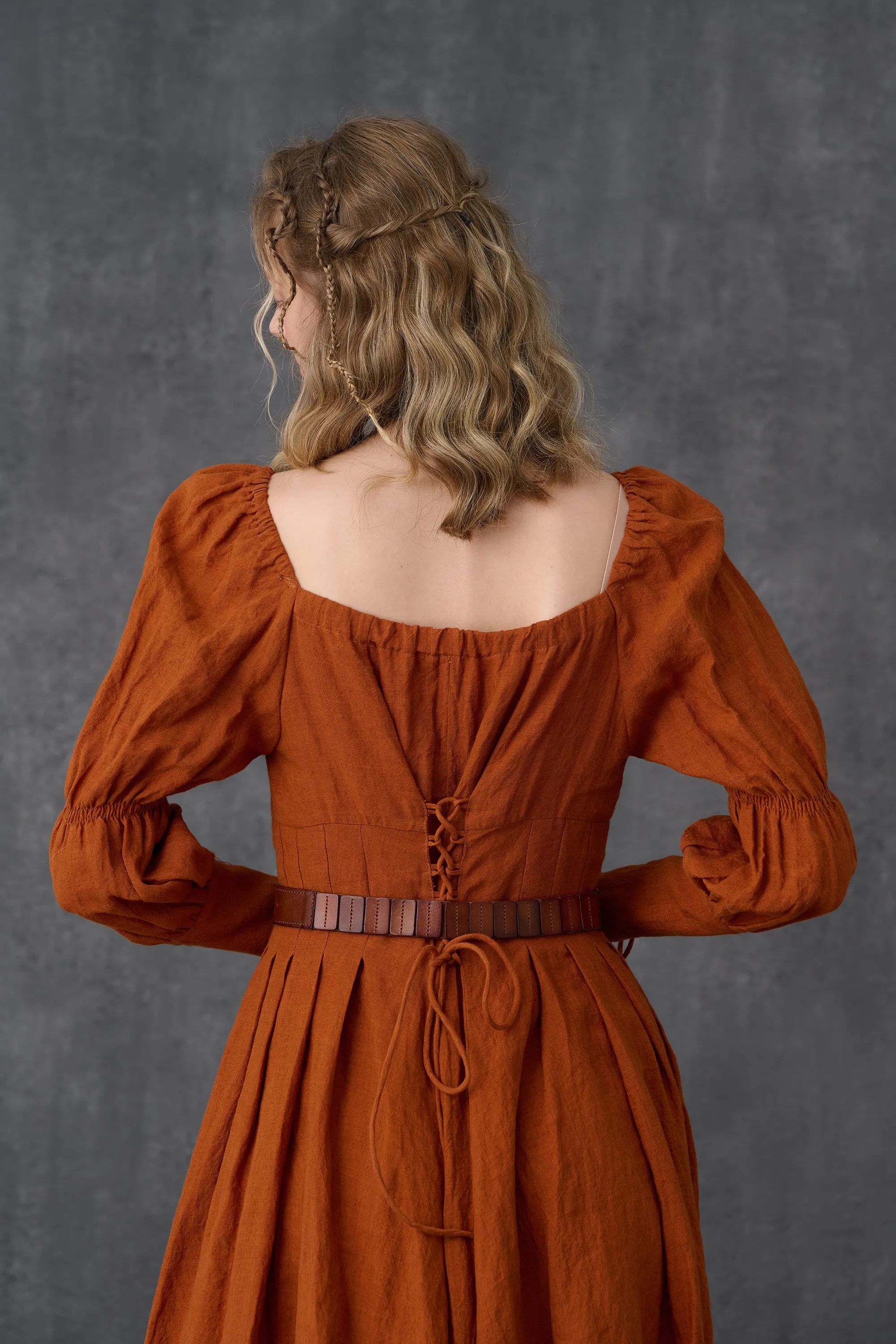 PHOENIX 24 | REGENCY LACE-UP LINEN DRESS