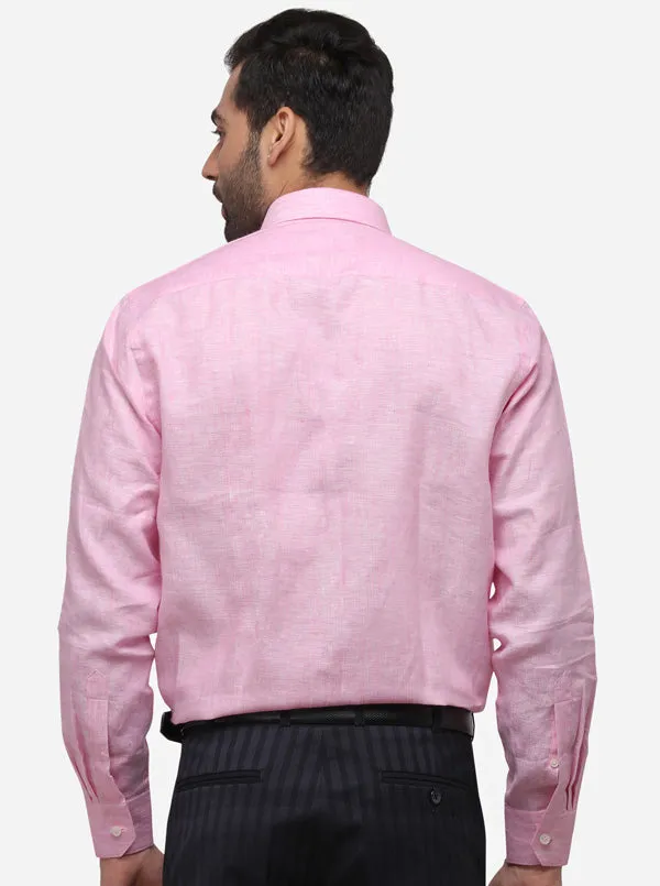 Pink Solid Smart Fit Formal Shirt | JadeBlue