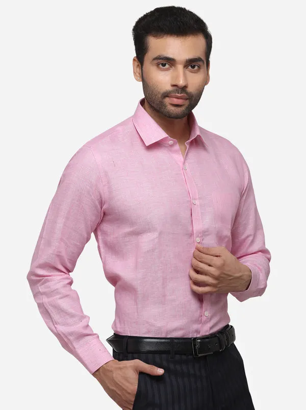 Pink Solid Smart Fit Formal Shirt | JadeBlue