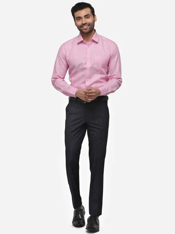 Pink Solid Smart Fit Formal Shirt | JadeBlue