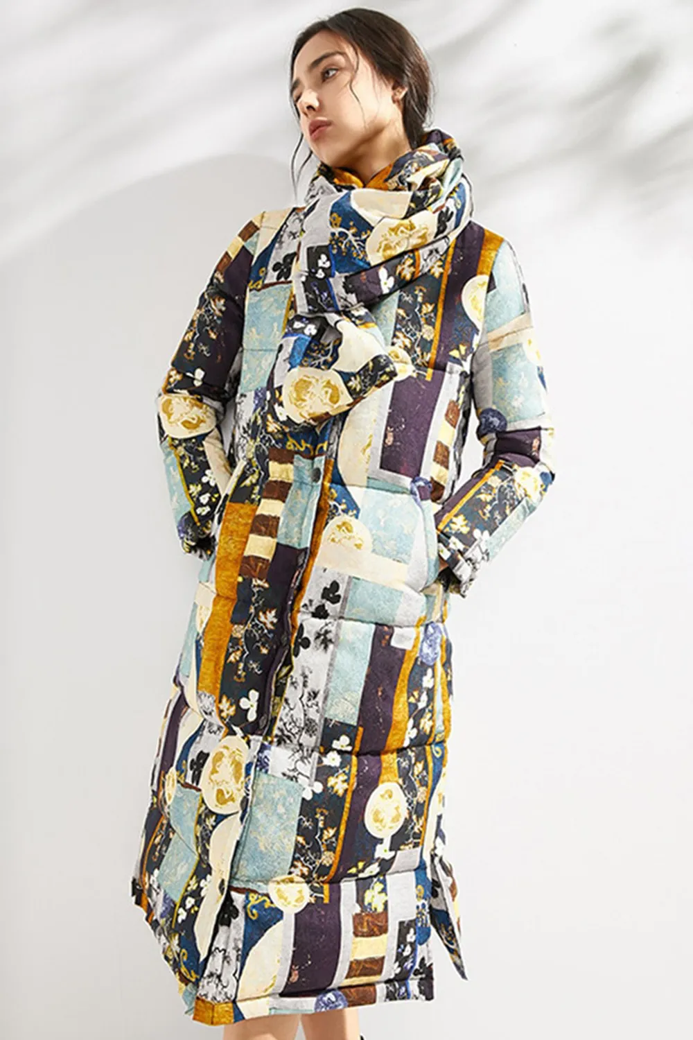 Printed Floral Overcoat