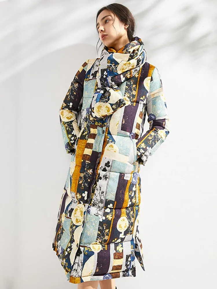 Printed Floral Overcoat