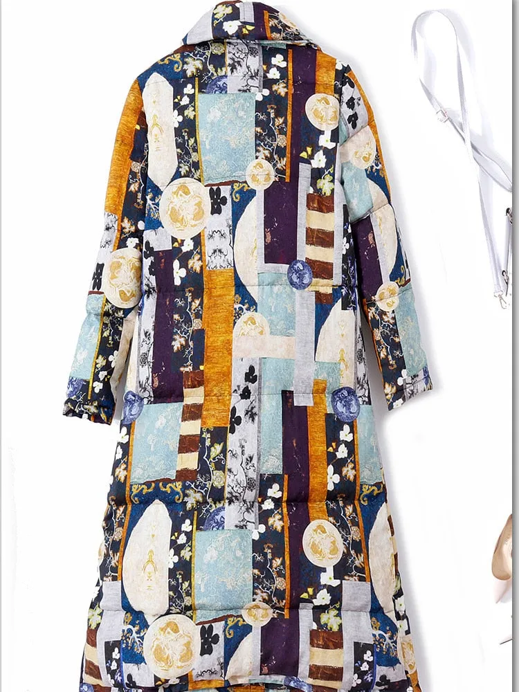 Printed Floral Overcoat