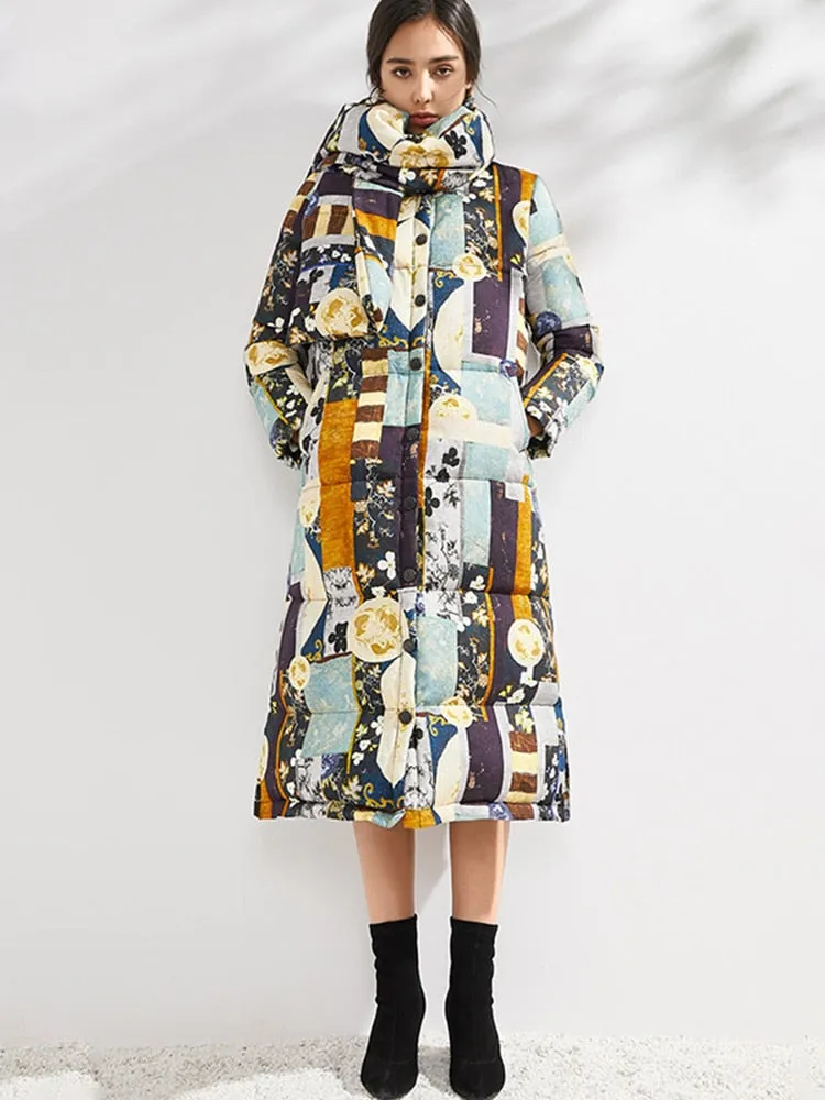 Printed Floral Overcoat