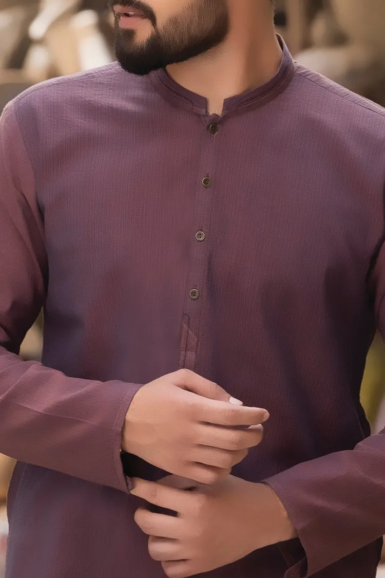 Purple Cotton Kurta - AL-K-748