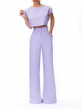 "Tahiti" Lavender High Waist Pants