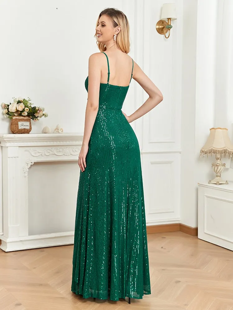 Ready For The Night Green Sequins Women's Party Dress