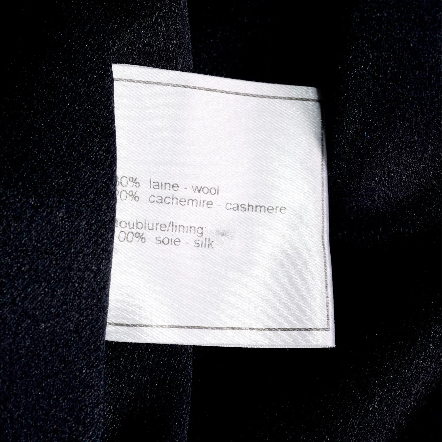 RESERVED // F/W 1998 Documented Chanel Black Wool & Cashmere Long Coat