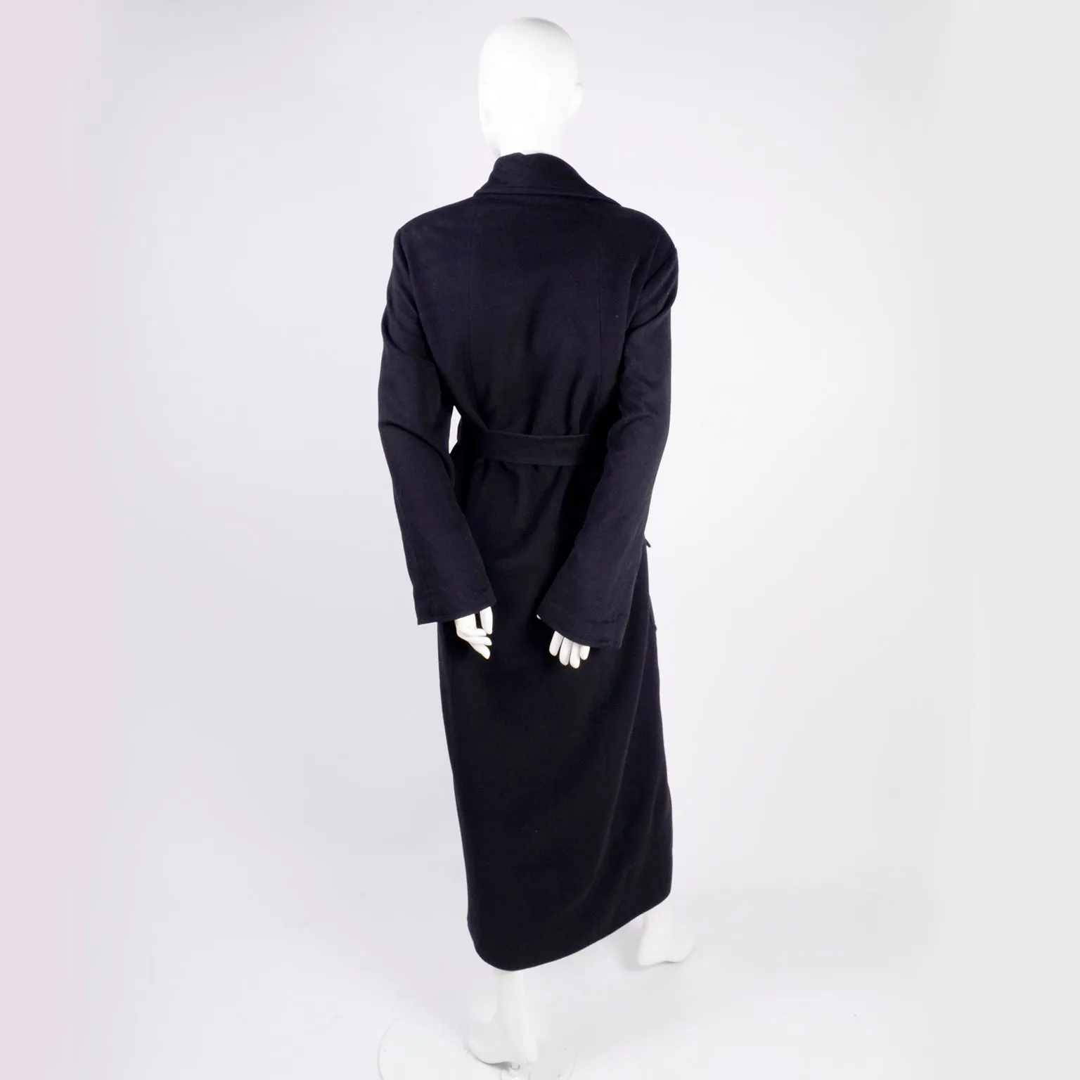 RESERVED // F/W 1998 Documented Chanel Black Wool & Cashmere Long Coat