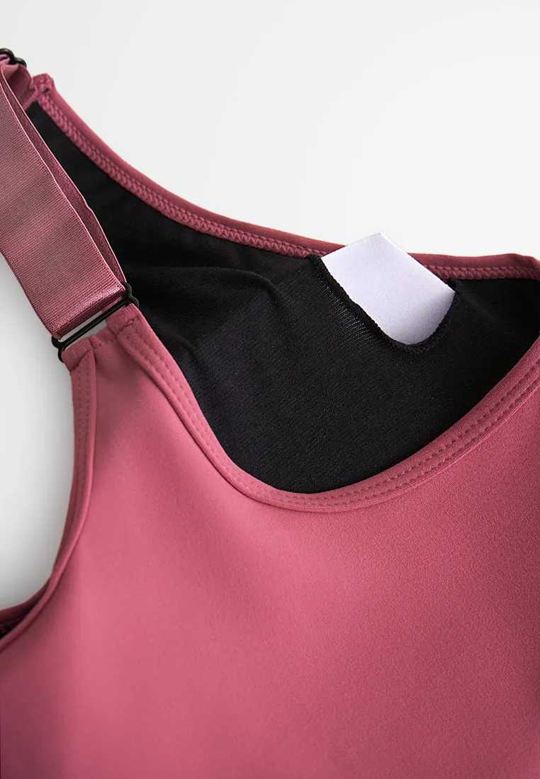 Robust Crop Top Style Sports Bra - Pink