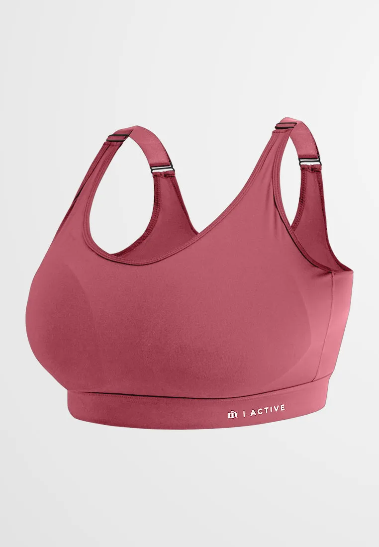 Robust Crop Top Style Sports Bra - Pink