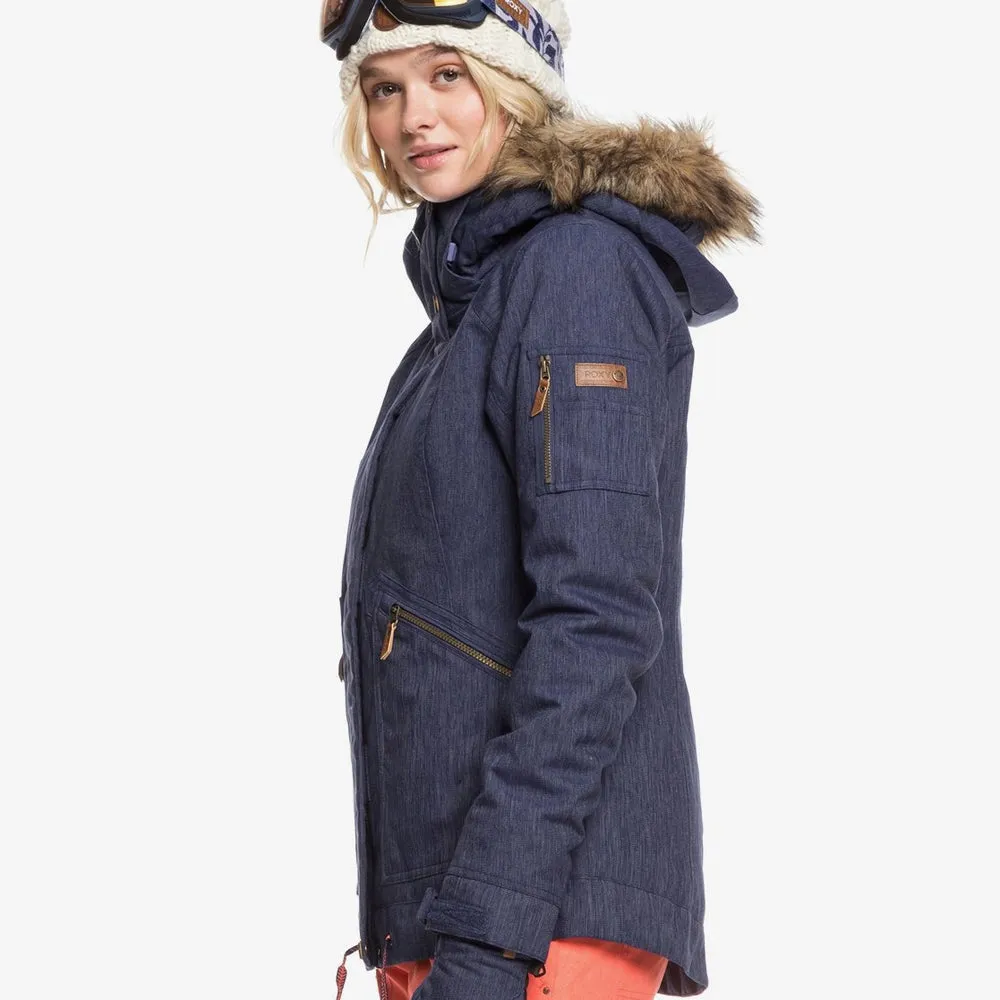 Roxy Meade Denim Snowboard/Ski Jacket - Mid Denim