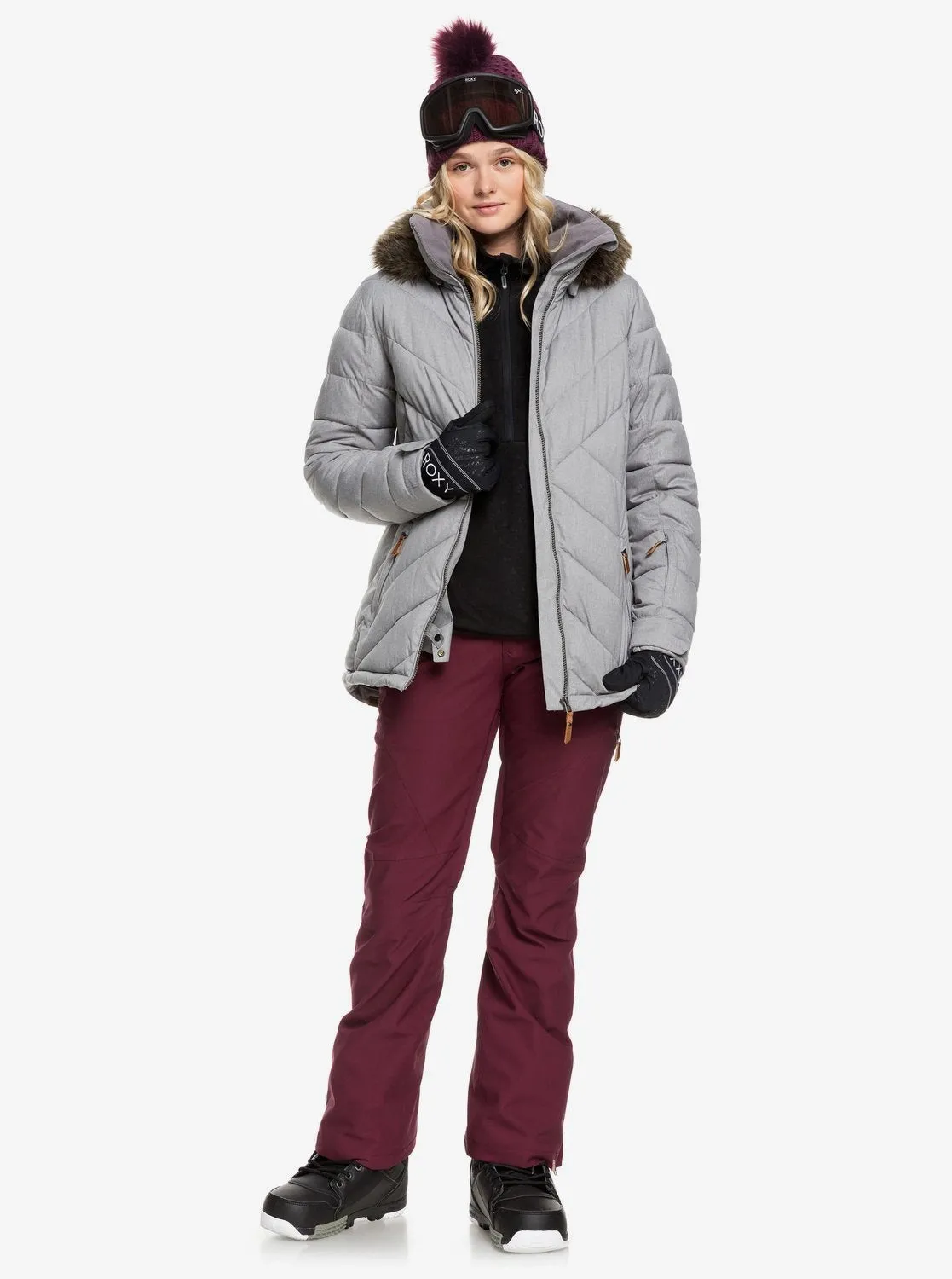 Roxy Quinn Snowboard/Ski Jacket - Heather Grey