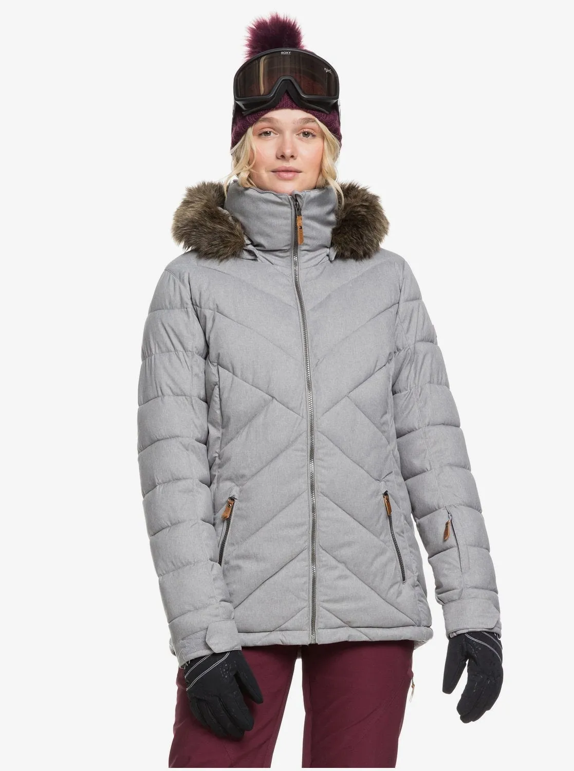 Roxy Quinn Snowboard/Ski Jacket - Heather Grey