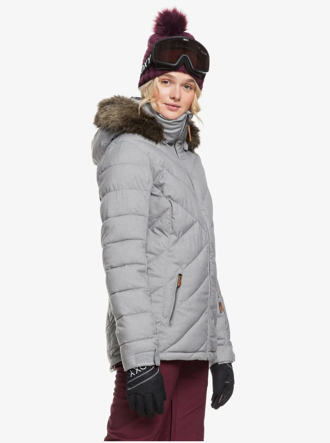 Roxy Quinn Snowboard/Ski Jacket - Heather Grey