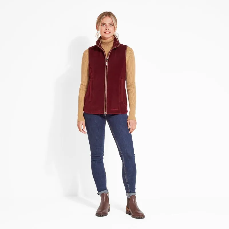 Schoffel Ladies Lyndon Fleece Gilet - Claret