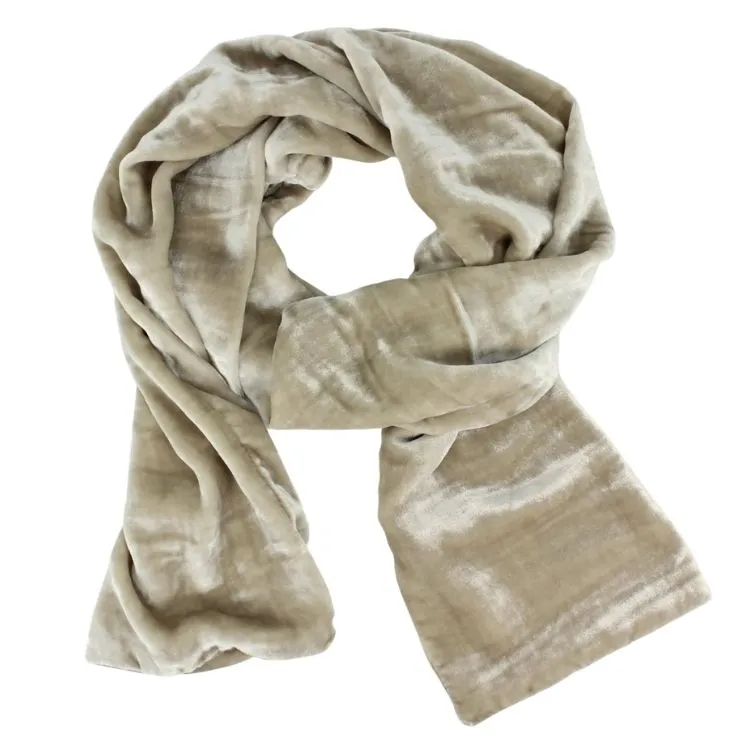 Silk Velvet Oblong Scarf