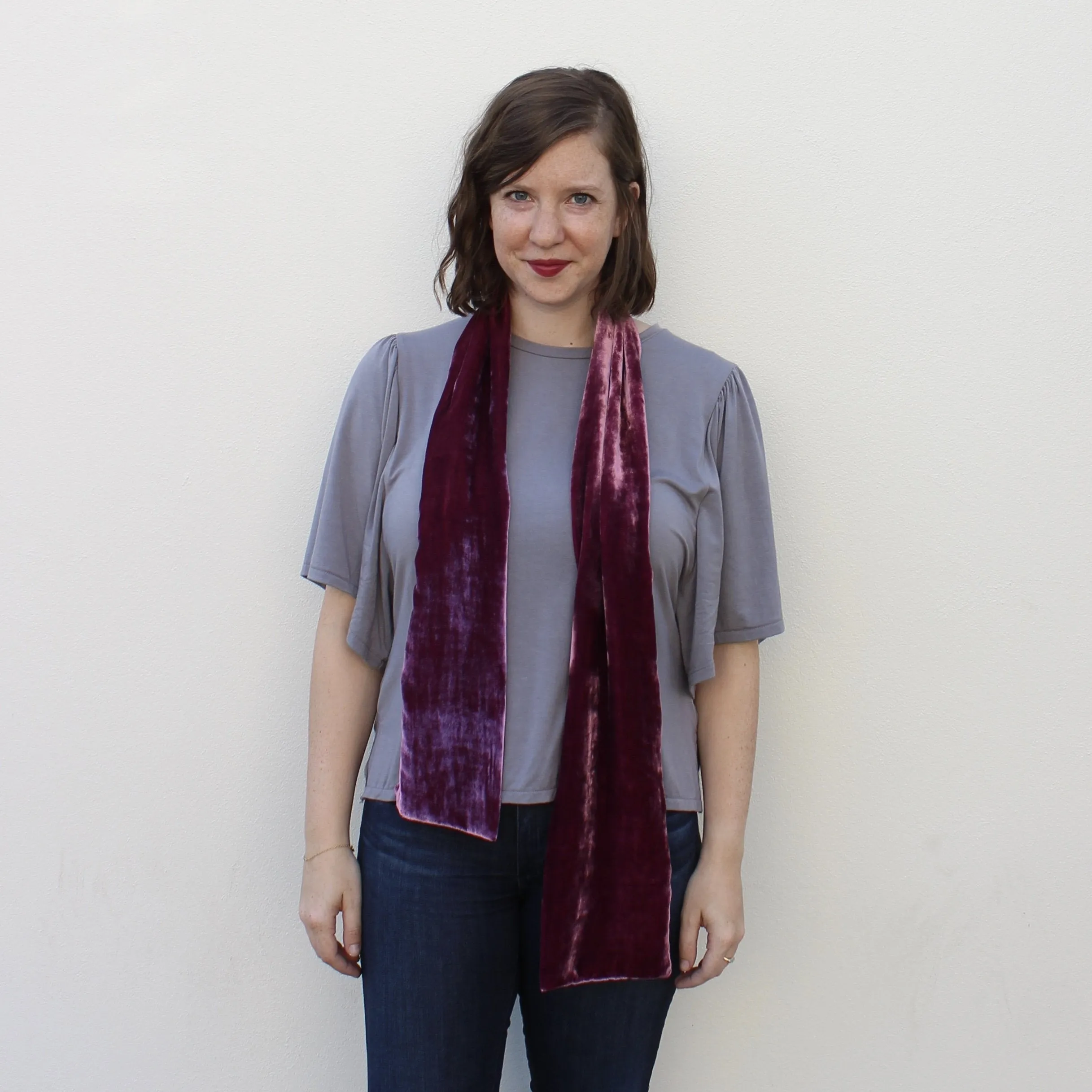 Silk Velvet Oblong Scarf