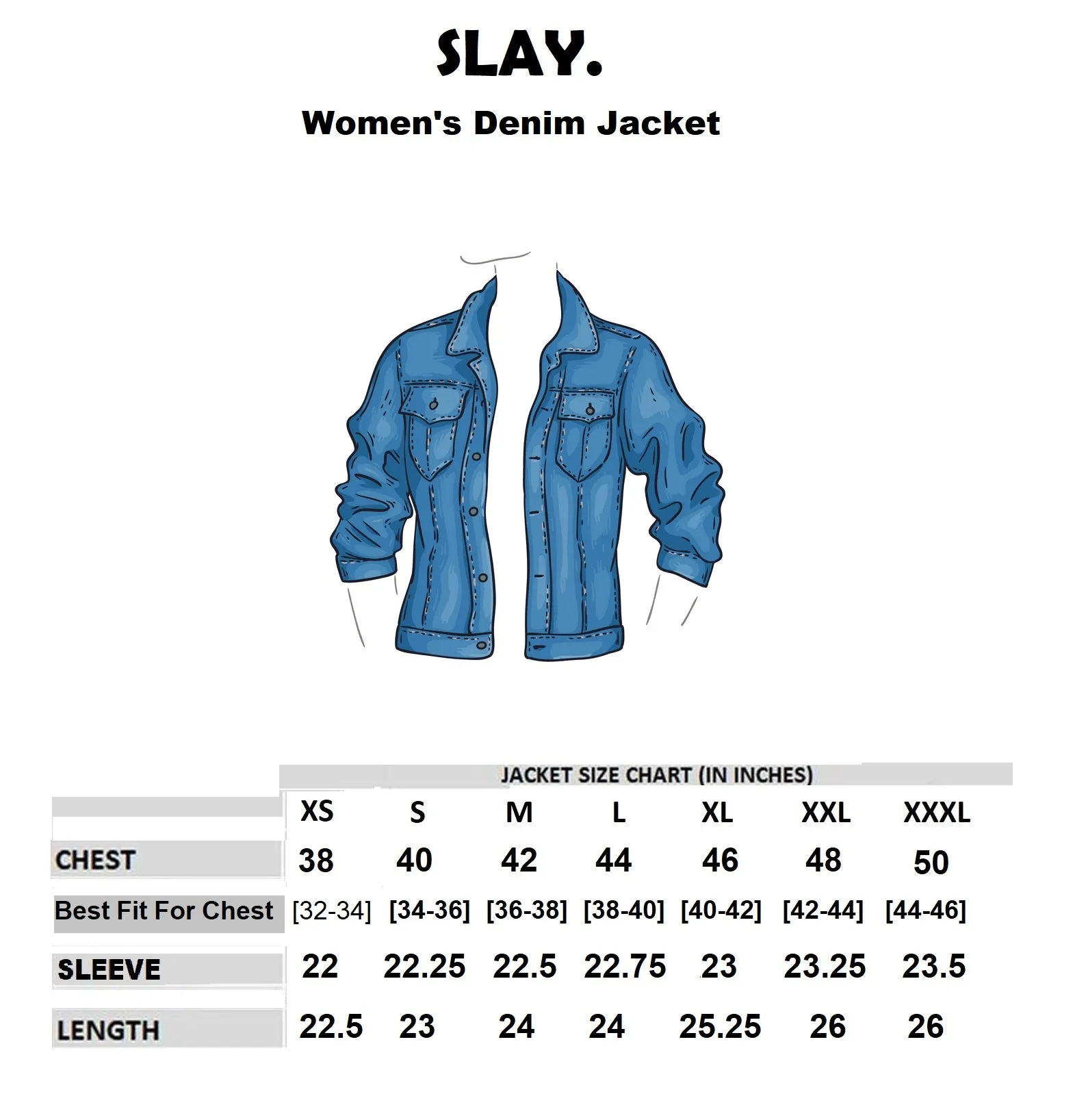 SLAY. Women's Navy Blue Button-Down Denim Jacket